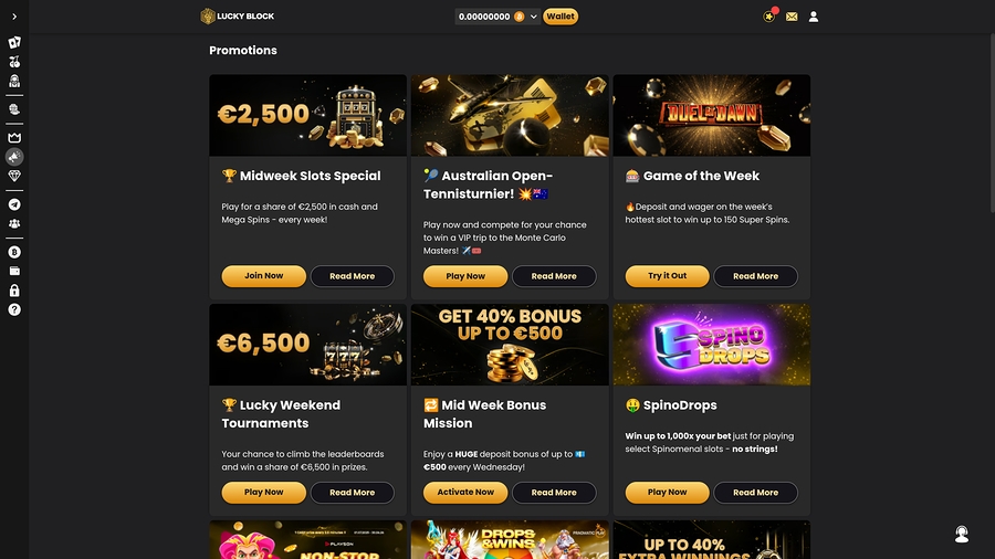Bonus Sans Dépôt - Lucky Block Casino